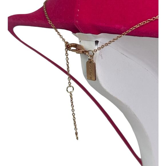 Coach Rose Gold“C” Necklace - Picture 5 of 6